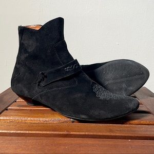 Think! Black Suede Boots/Booties